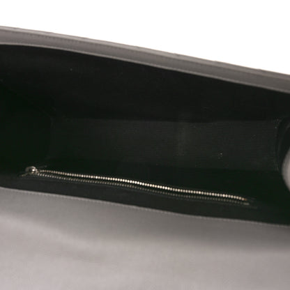 Saint Laurent Grain De Poudre Matelasse Chevron Large Monogram Satchel Light Grey 5 of 8