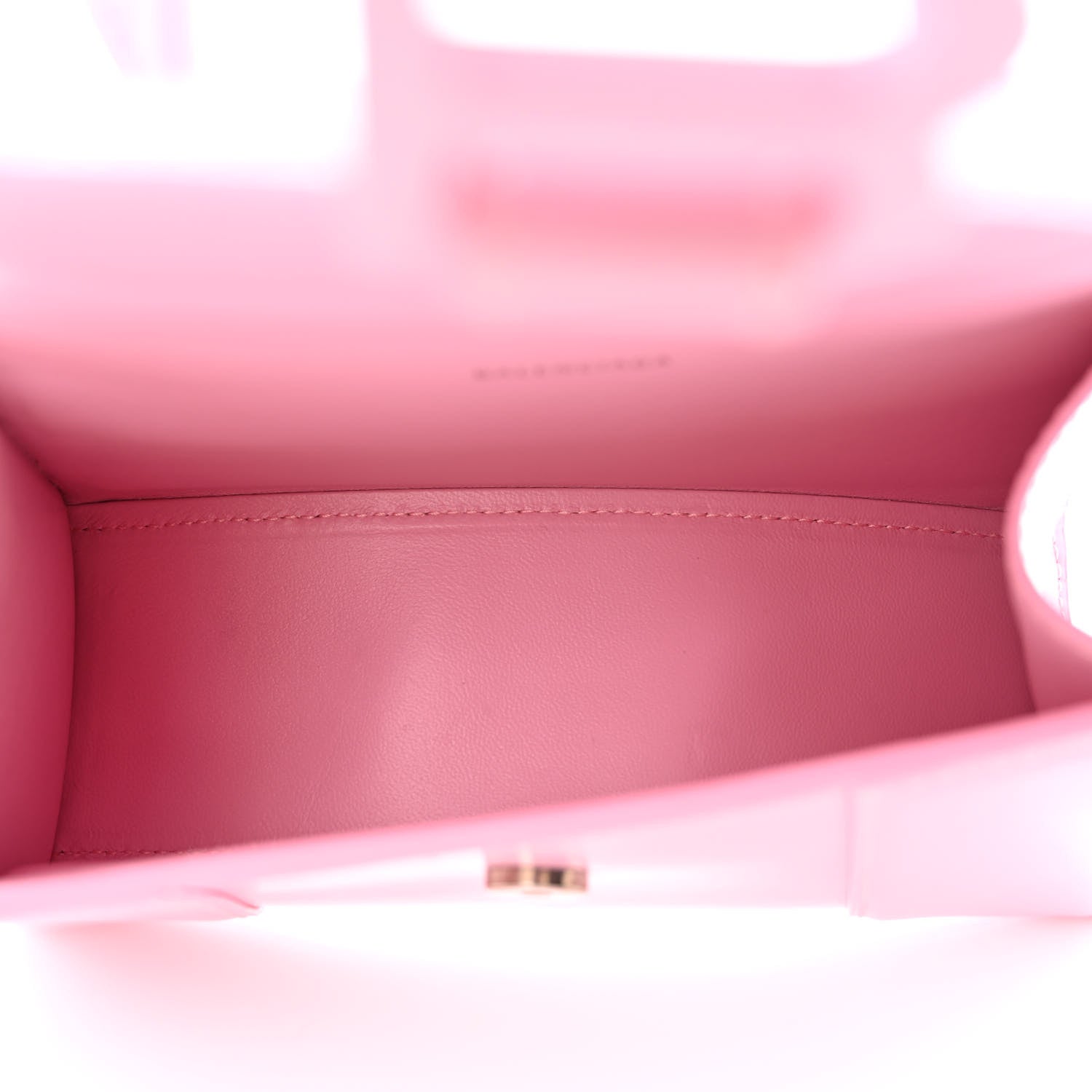 Balenciaga Shiny Box Calfskin Tonal B Hourglass Top Handle Bag XS Candy Pink 5 of 15