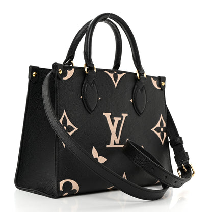 Louis Vuitton Empreinte Monogram Giant Onthego PM Black Beige 2 of 9