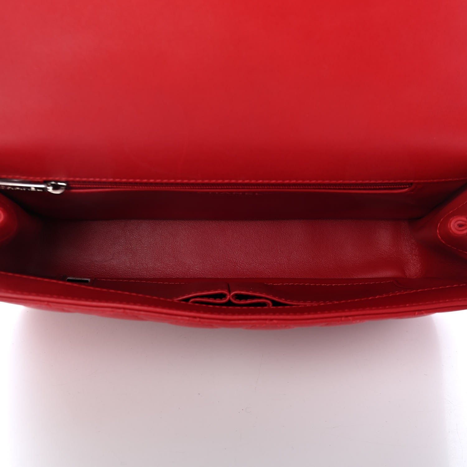 Chanel Calfskin Quilted Medium CC Filigree Flap Red 5 of 9