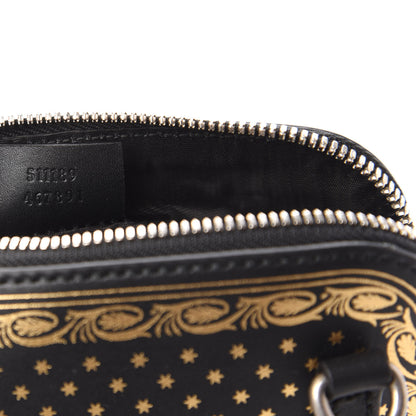 Gucci X SEGA Calfskin GUCCY Stars Mini Dome Shoulder Bag Black Gold 9 of 10