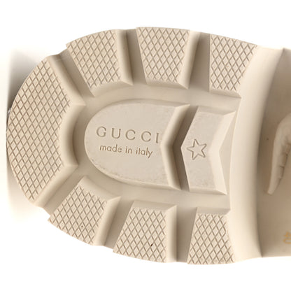 Gucci Calfskin Nappa Rhombus Quilted Trip Ankle Boots 40 Great White 6 of 12