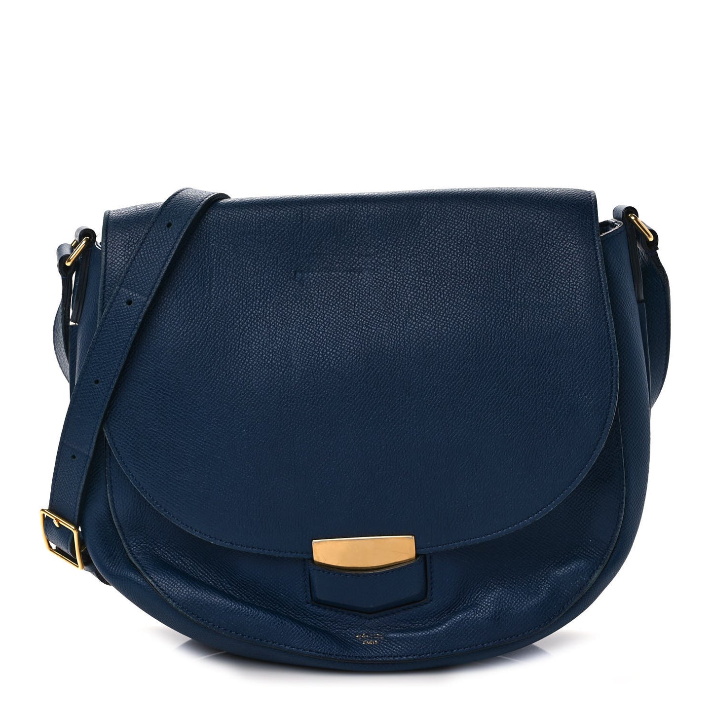 Grained Calfskin Medium Trotteur Navy