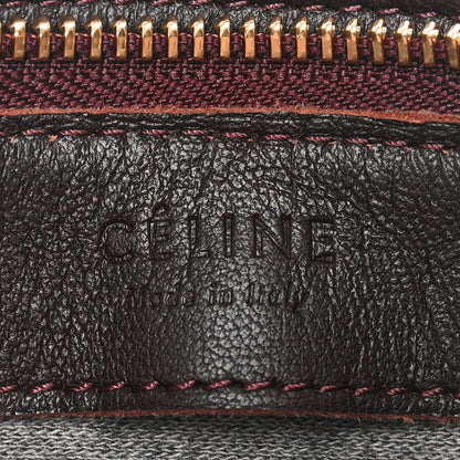 Celine Lambskin Large Trio Crossbody Bag Burgundy 7 of 9