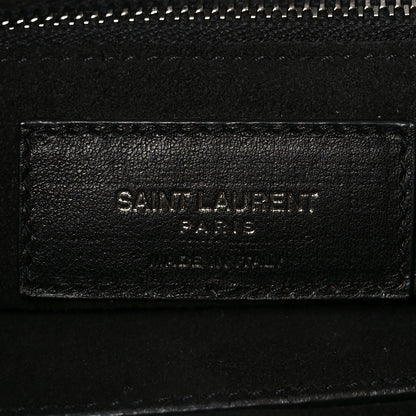 Saint Laurent Calfskin Ring Tote Black Brown 6 of 10