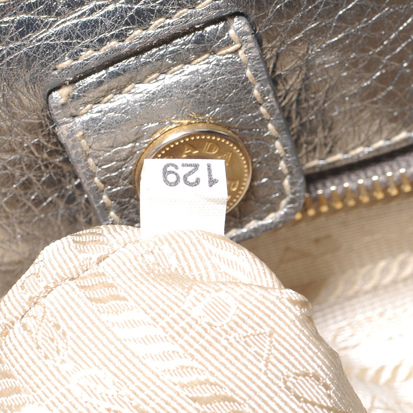 Vitello Daino Shopping Tote Acciaio