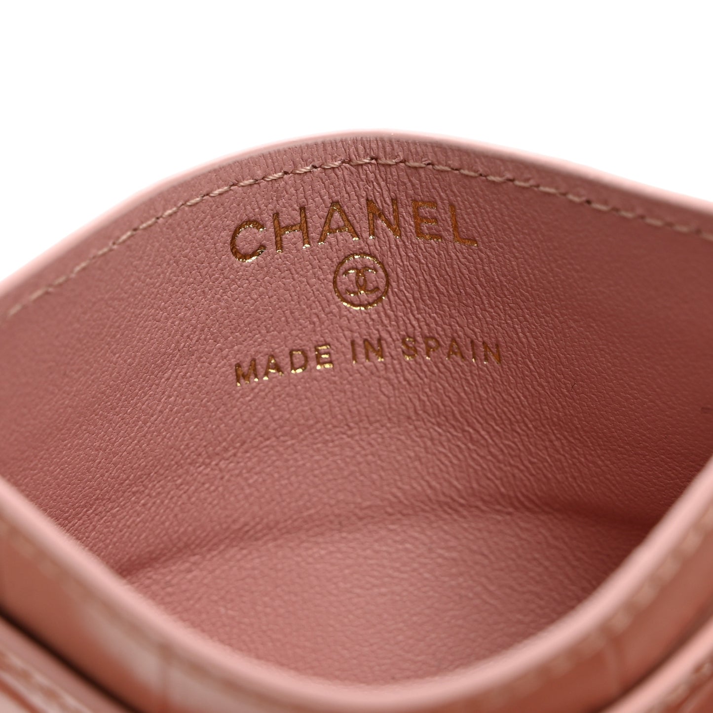Calfskin Crocodile Embossed Crococo Card Holder Pink