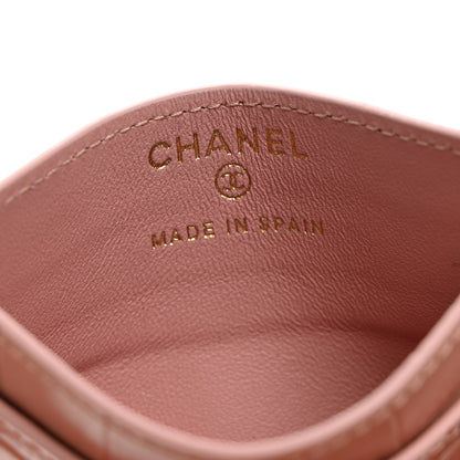 Chanel Calfskin Crocodile Embossed Crococo Card Holder Pink 5 of 7