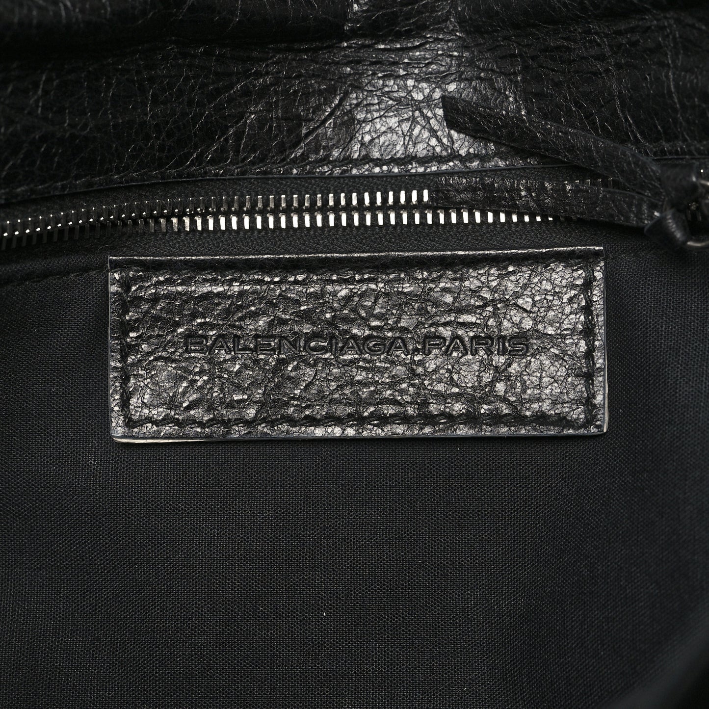 Agneau Silver Metallic Edge Hardware Envelope Clutch Black