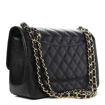 Chanel Caviar Quilted Jumbo Double Flap Black 2 of 7