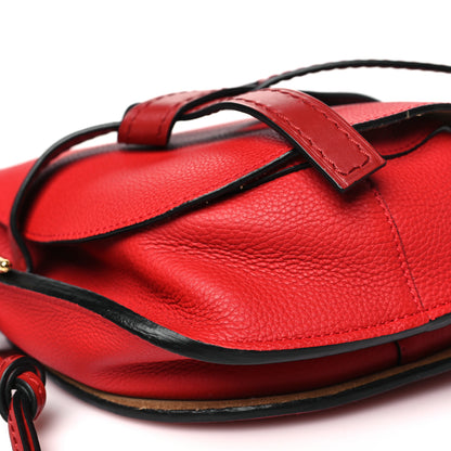 Loewe Grained Calfskin Small Gate Crossbody Bag Burnt Red 8 of 9