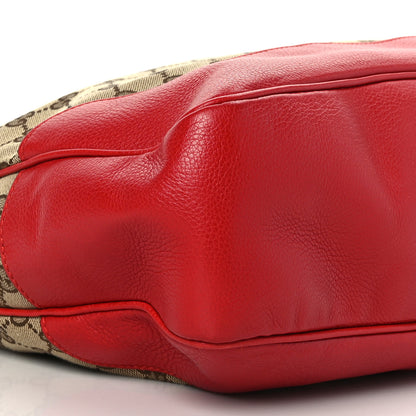 Gucci Monogram Medium Diana Bamboo Shoulder Bag Red 8 of 9