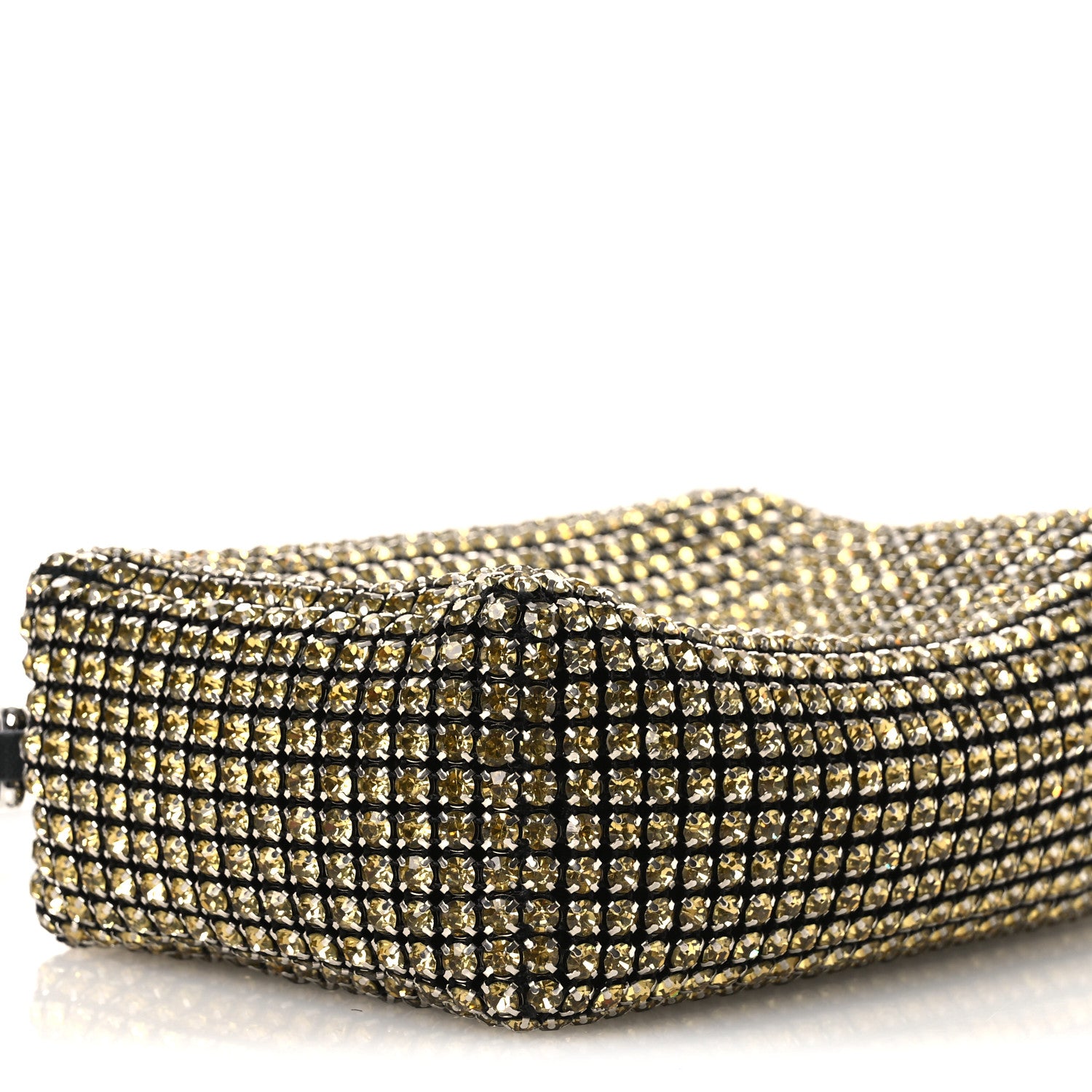 Alexander Wang Mesh Crystal Rhinestone Medium Heiress Pouch Porcelain 9 of 13
