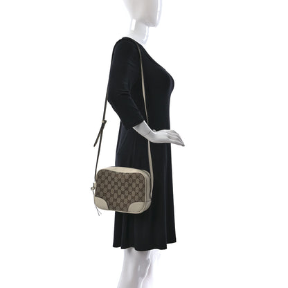 Gucci Monogram Dollar Calfskin Mini Bree Messenger Bag Beige Ebony Avoire 2 of 11