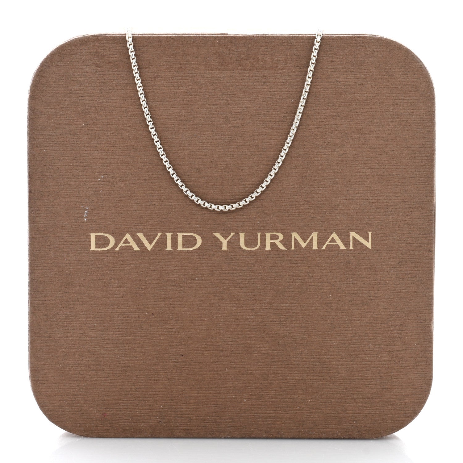 David Yurman Sterling Silver 1.7mm Baby Box Chain Necklace 18" 5 of 5