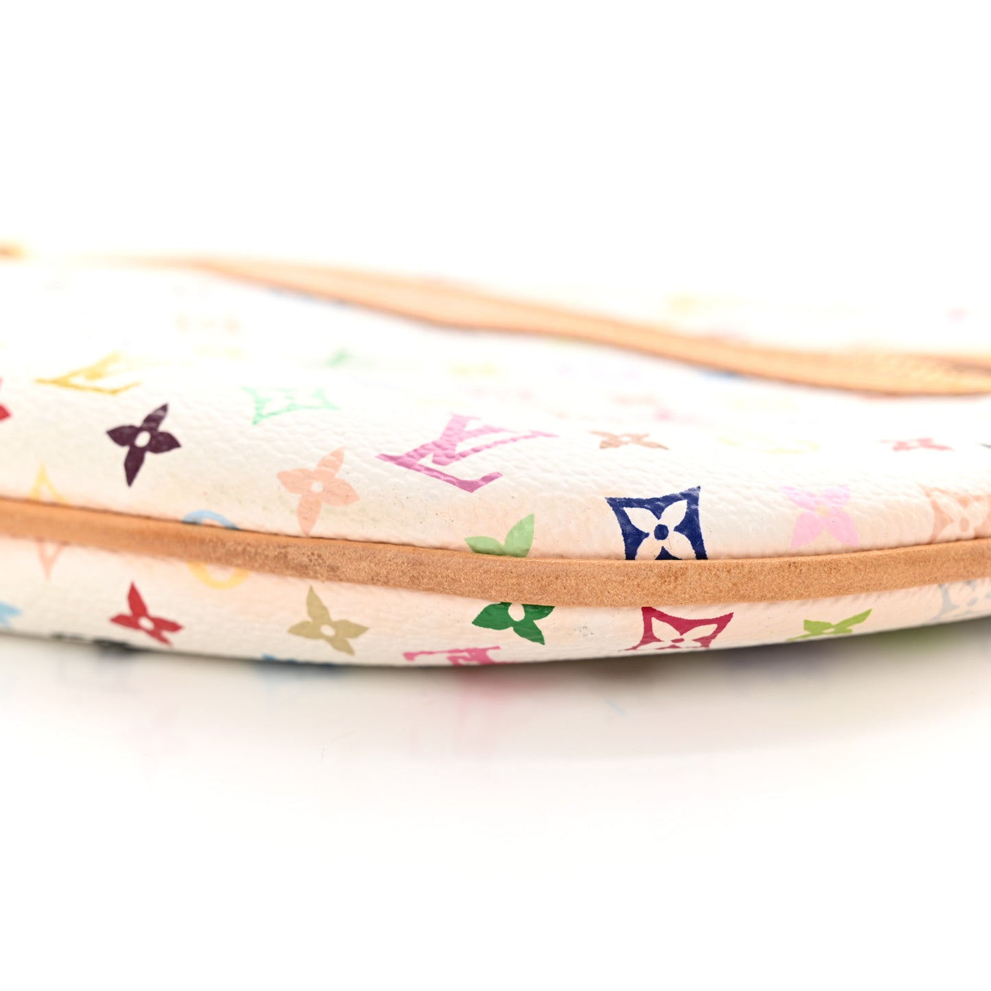 Monogram Multicolor Pochette Plate GM White