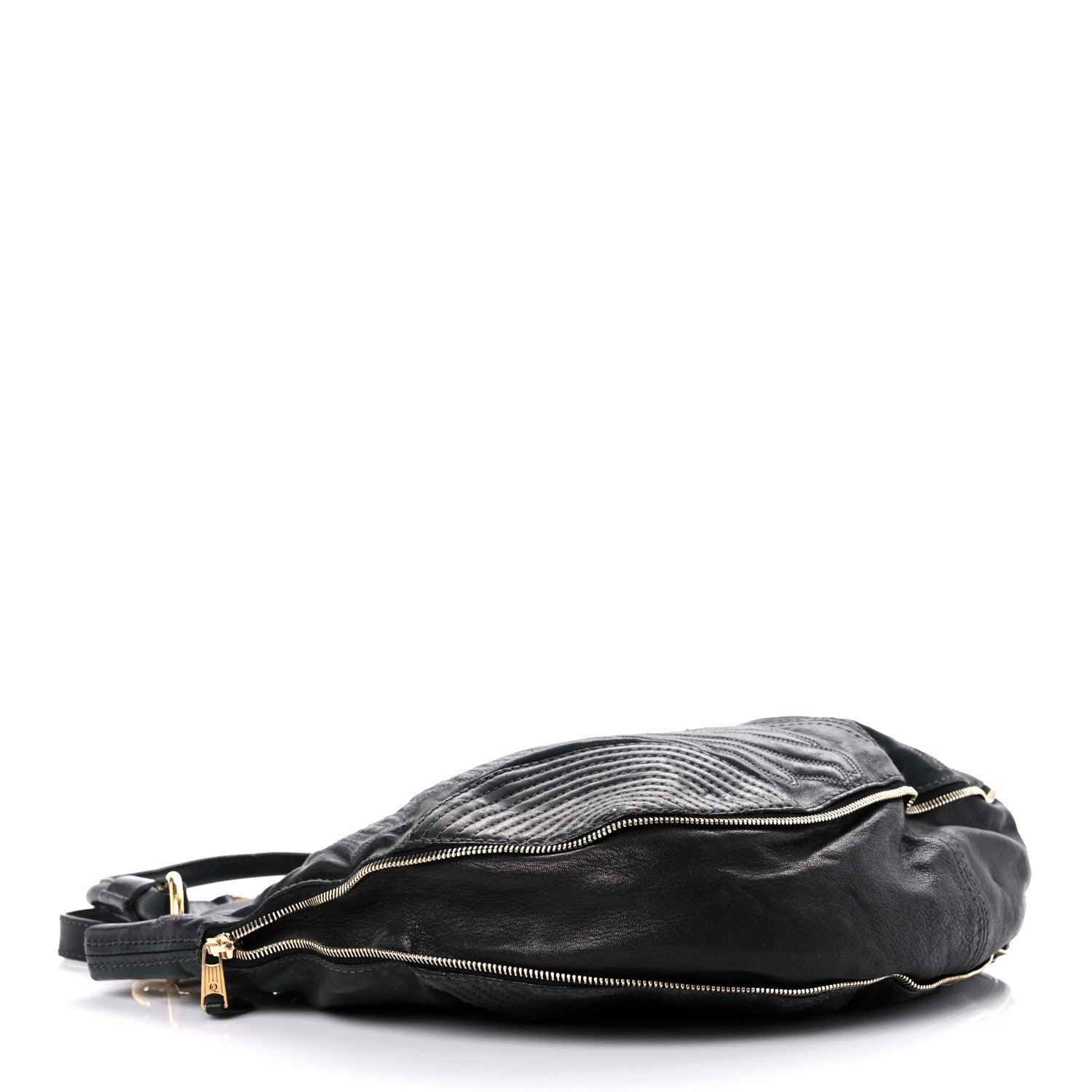 Alexander McQueen Calfskin Zip Hobo Black 4 of 25