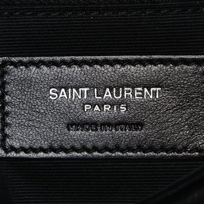 Saint Laurent Lambskin Quilted Toy Loulou Puffer Monogram Chain Satchel Black 6 of 10