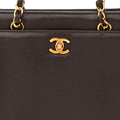 Chanel Caviar Shoulder Bag Dark Brown 8 of 10