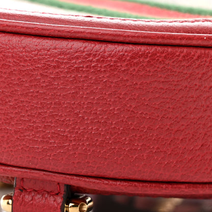 Gucci GG Supreme Monogram Web Flora Mini Ophidia Round Backpack Red 9 of 11