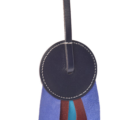 Hermes Hunter Cowhide Milo Lambskin Paddock Flot Bag Charm Bleu Electrique Rouge H Blue Jean Bleu Azteque 4 of 5