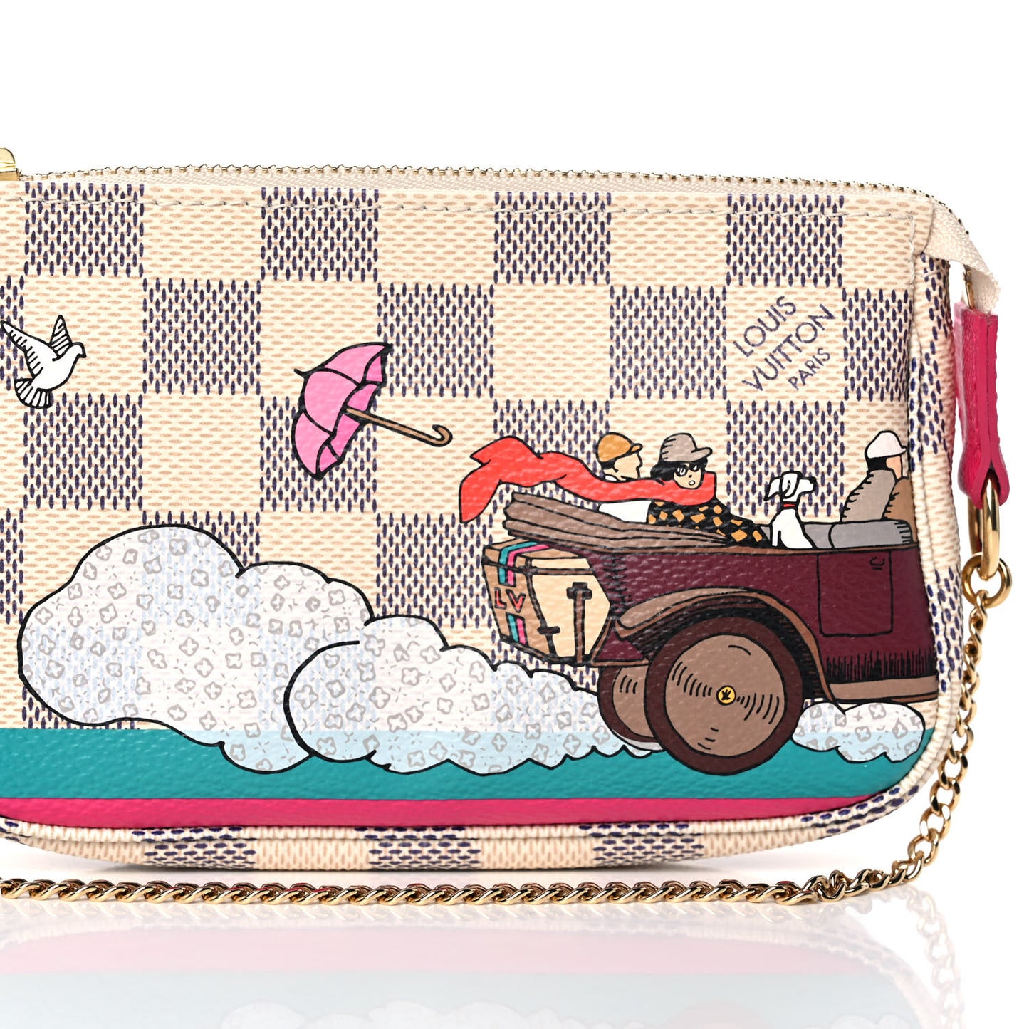 Damier Azur 2015 Christmas Animation Mini Pochette Accessories