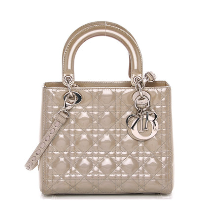 Christian Dior Patent Cannage Medium Lady Dior Grey 1 of 10