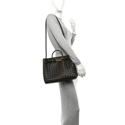 Bottega Veneta Nappa Intrecciato Medium Andiamo Shoulder Bag Kaki 2 of 9