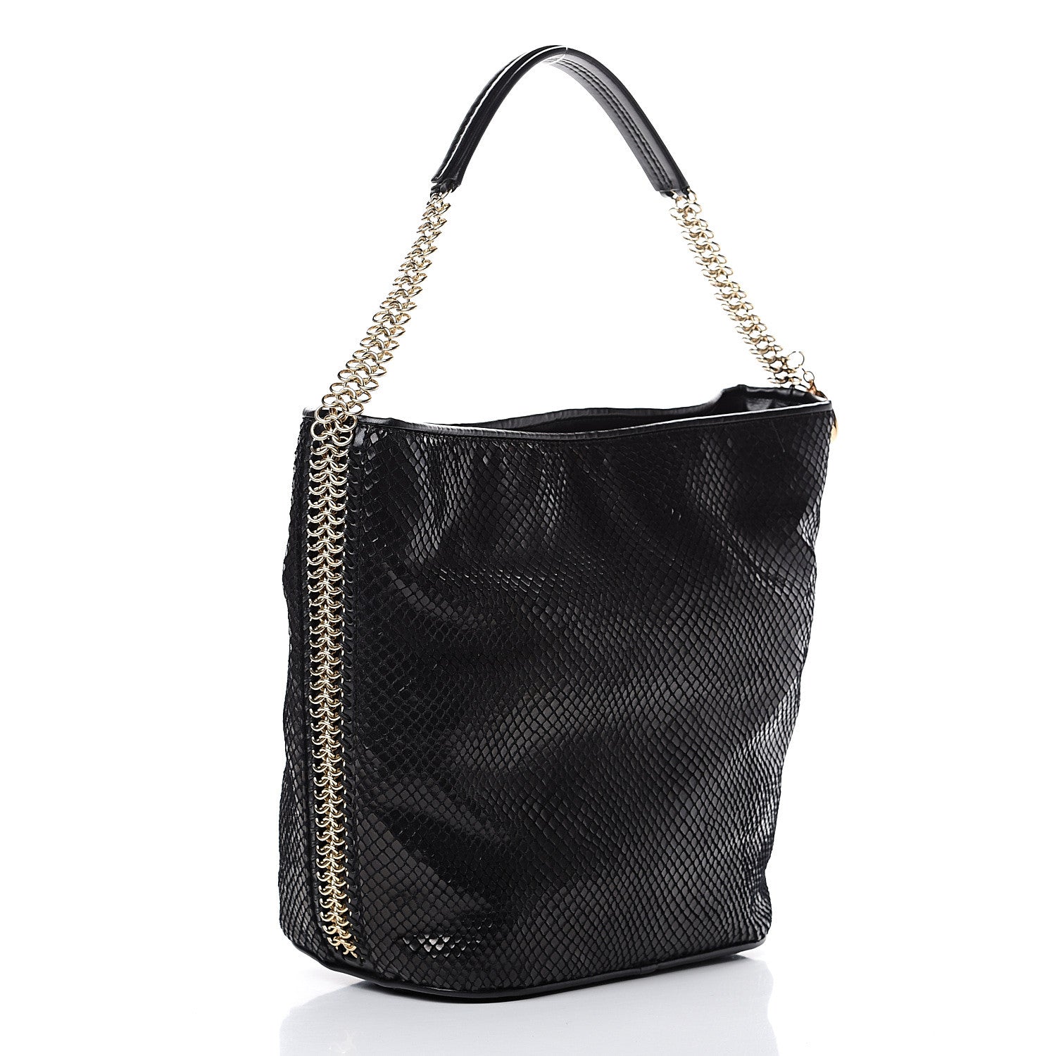 Stella McCartney Faux Python Bailey Boo Hobo Black 2 of 12