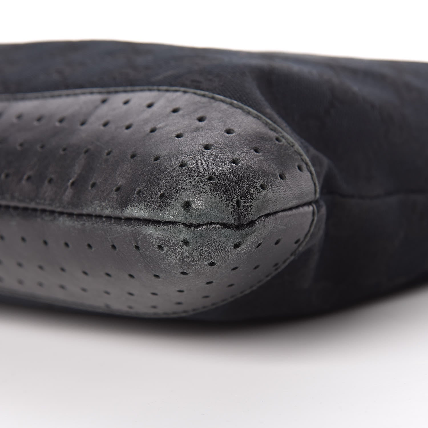 Gucci Monogram Calfskin Perforated Medium Flat Messenger Bag Black 6 of 17