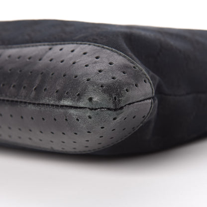 Gucci Monogram Calfskin Perforated Medium Flat Messenger Bag Black 6 of 17