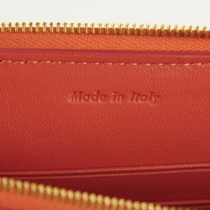 Celine Lambskin Bi-Color Solo Clutch Pouch Terracotta Dark Green 7 of 8