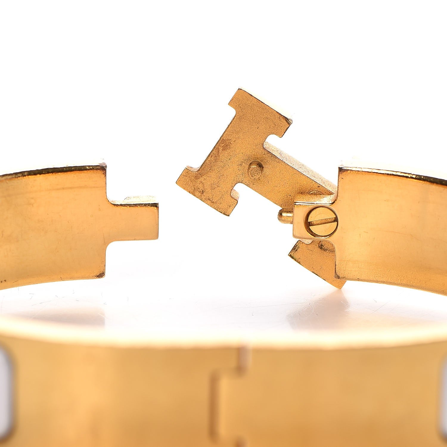 Hermes Enamel Narrow Clic Clac H Bracelet PM White 5 of 6