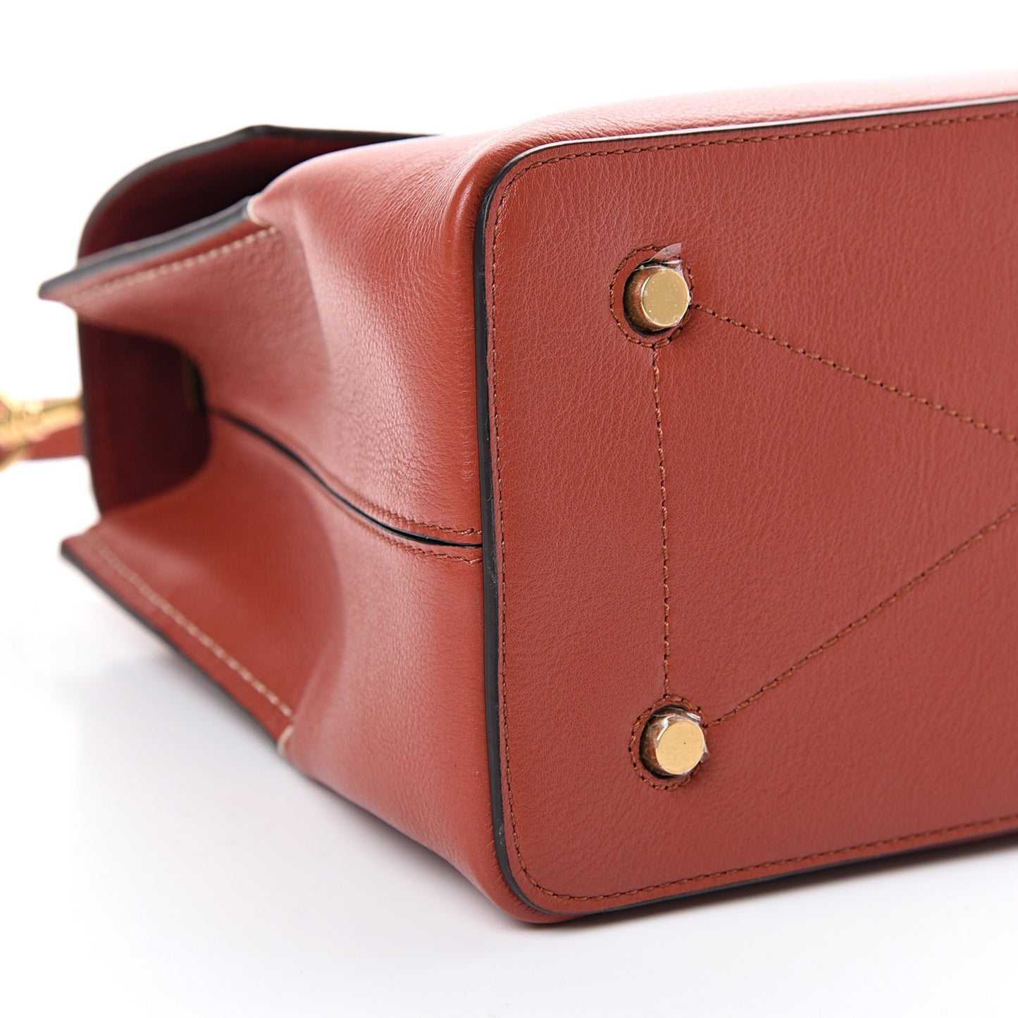 Silky Calfskin Small Seaton Rust