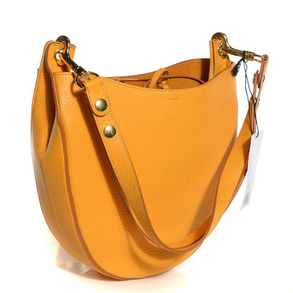 Celine Crisped Calfskin Small Hobo Saffron 3 of 8