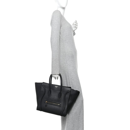 Celine Smooth Calfskin Mini Luggage Black 2 of 10