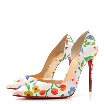 Christian Louboutin Crepe Satin Bloomy Irizia 100 Pumps 40.5 Multicolor 4 of 9