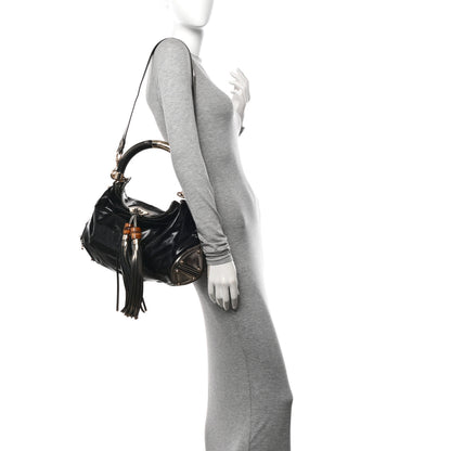 Gucci Coated Canvas Medium Indy Top Handle Hobo Black 2 of 12
