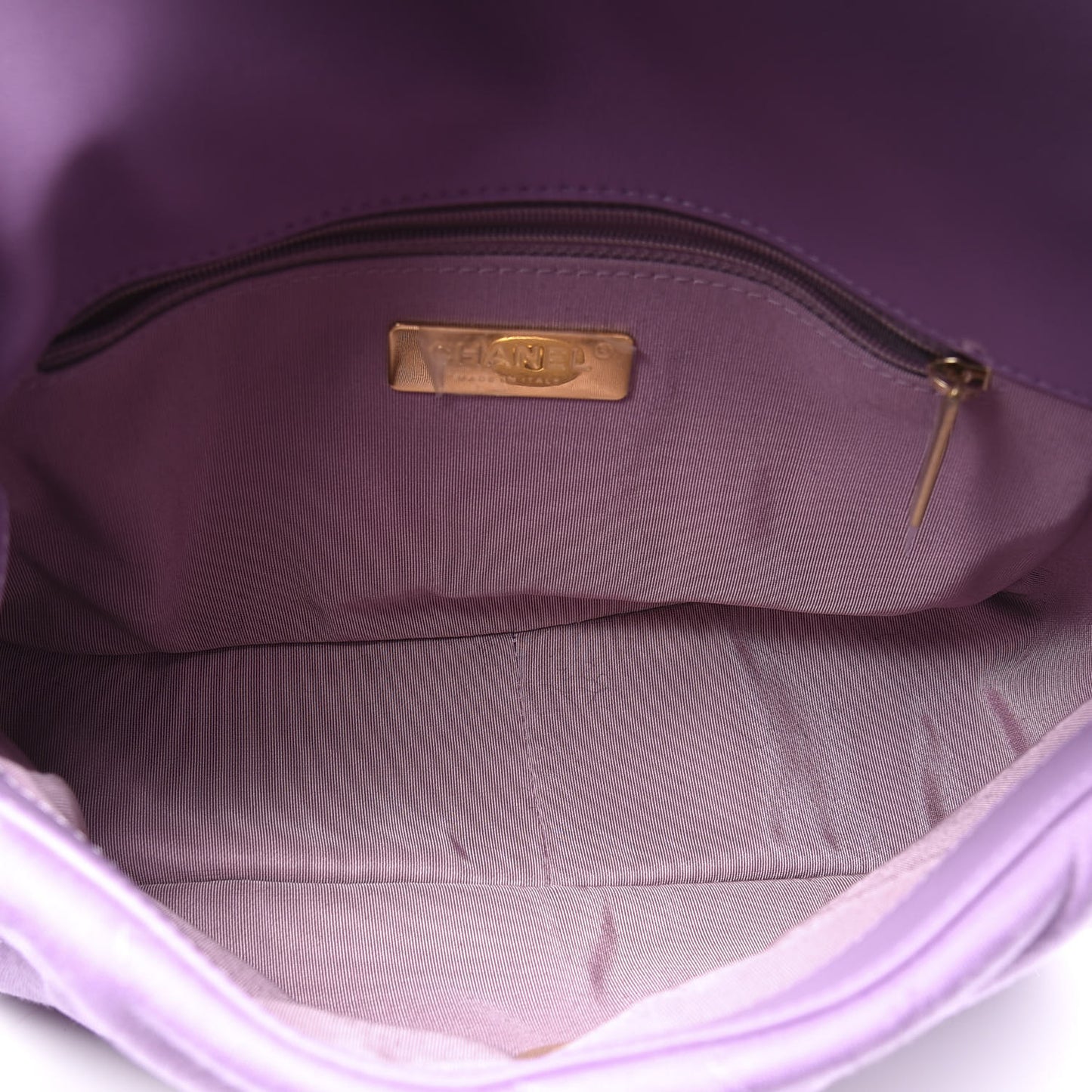 Jersey Lambskin Quilted Medium 19 Light Flap Purple