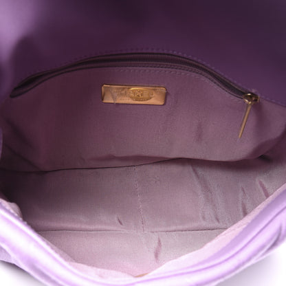 Chanel Jersey Lambskin Quilted Medium 19 Light Flap Purple 4 of 11