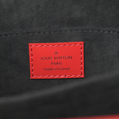 Louis Vuitton Patent Calfskin Monogram Lace Dauphine Mini Red 6 of 9
