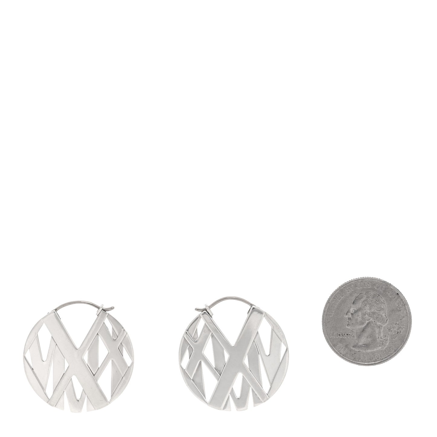 Sterling Silver Round Atlas Earrings