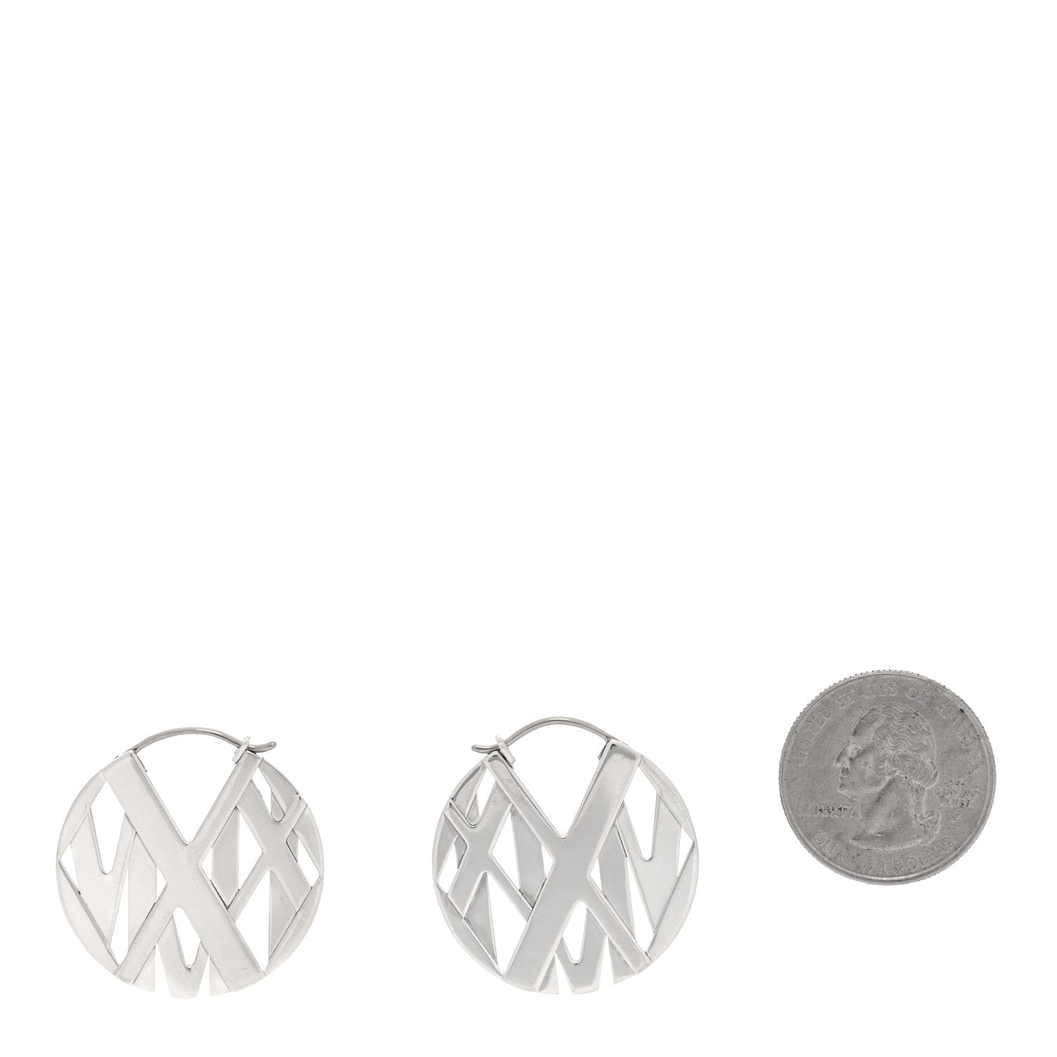 Tiffany Sterling Silver Round Atlas Earrings 2 of 4