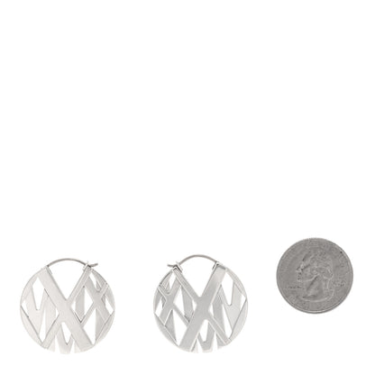 Tiffany Sterling Silver Round Atlas Earrings 2 of 4