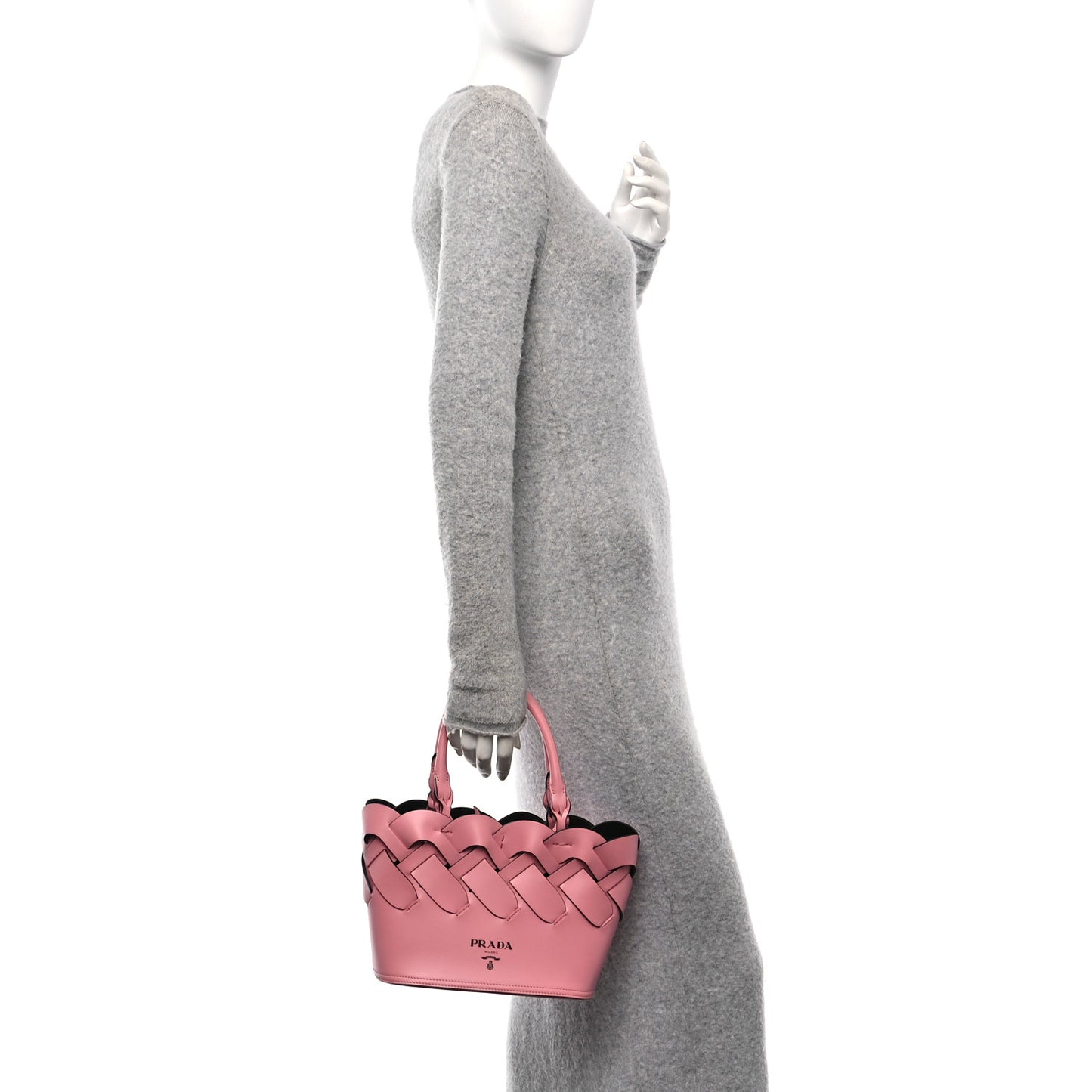 Vitello Intreccio Tote Bag Petalo Black