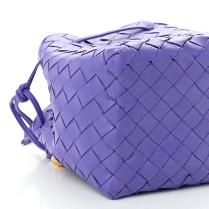 Bottega Veneta Nappa Intrecciato Small Drawstring Bucket Bag Purple 8 of 9