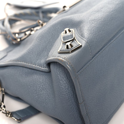 Balenciaga Chevre Silver Metallic Edge Hardware City Bleu Acier 10 of 14