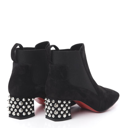 Christian Louboutin Veau Velours Spiked Study Stretch 55 Ankle Boots 36.5 Black 4 of 7