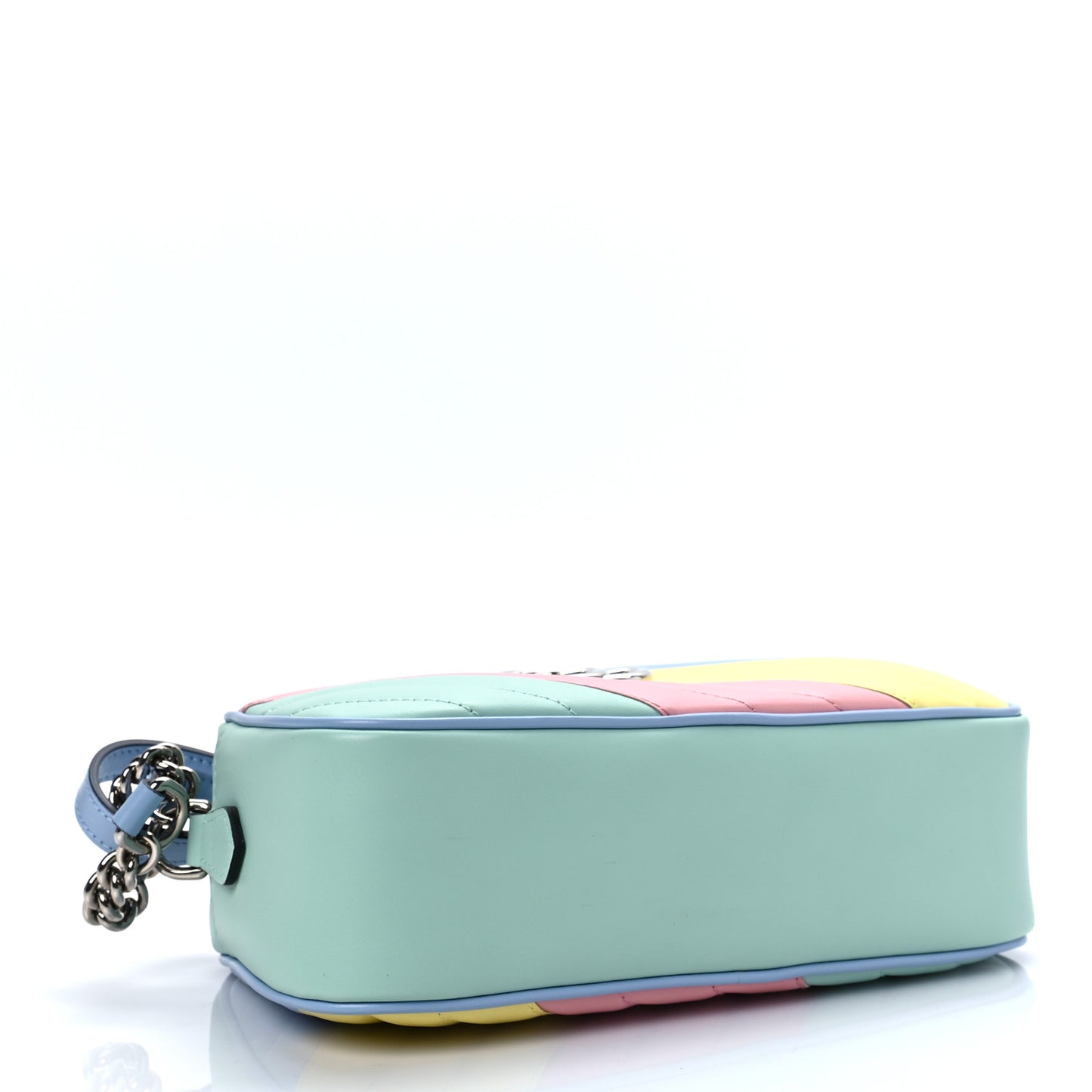 Calfskin Matelasse Diagonal Small GG Marmont Chain Shoulder Bag Multicolor Pastel