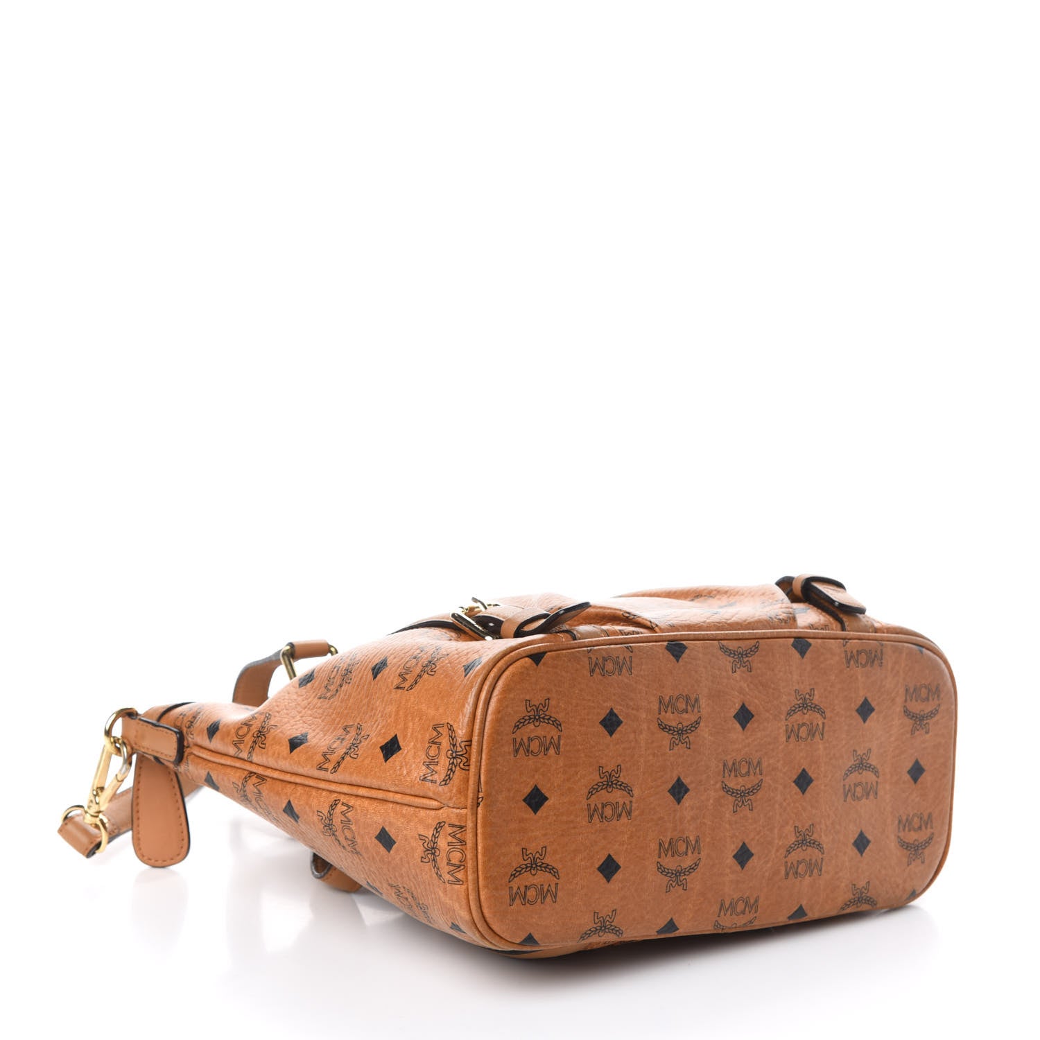 MCM Visetos Essentials Shopper Tote Cognac 4 of 10